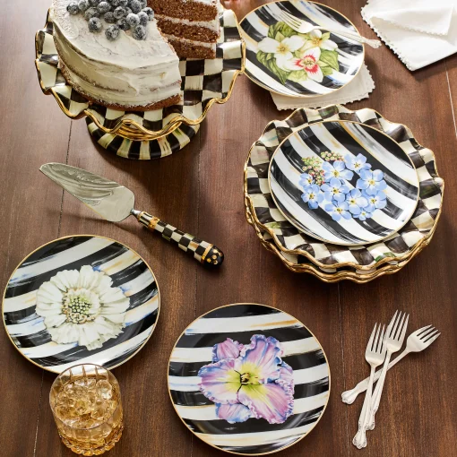 Courtly Check Fluted Dessert Plate