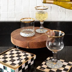 Courtly Check Paper Napkins - Cocktail - Gold