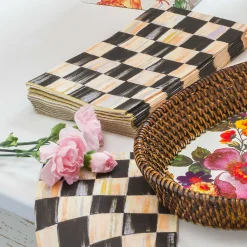 Courtly Check Paper Napkins - Guest - Gold