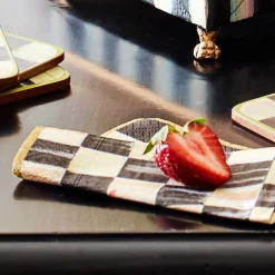 Courtly Check Paper Napkins - Guest - Gold