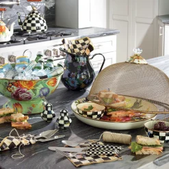 Courtly Check Paper Napkins - Luncheon - Gold