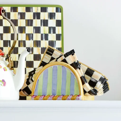 Courtly Check Paper Napkins - Dinner - Gold