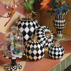 Courtly Check Pedestal With Cloche