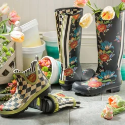 Courtly Check Rain Boots - Short - Size 6