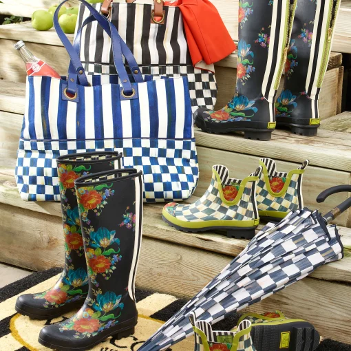 Courtly Check Rain Boots - Short - Size 6