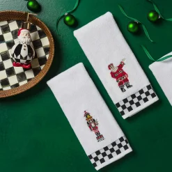 Courtly Check Rattan & Enamel Tray - Large