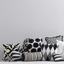 Courtly Check Ruffled Square Pillow
