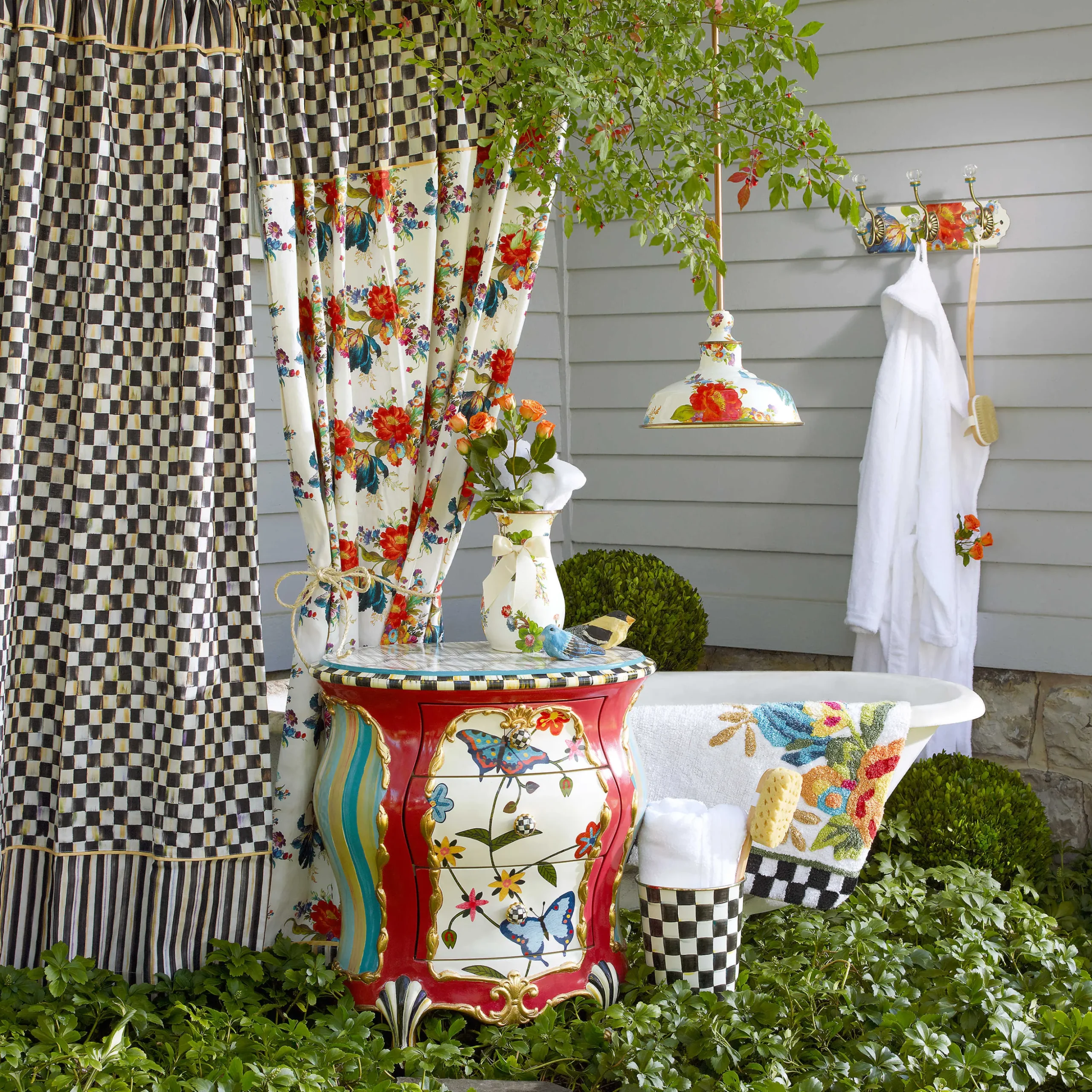 Courtly Check Shower Curtain