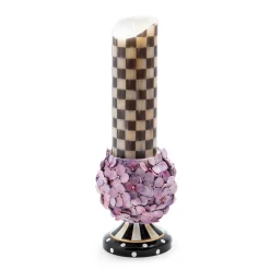 Courtly Cottage Hydrangea Pillar Candle Holder