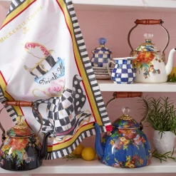 Flower Market 3 Quart Tea Kettle - Lapis
