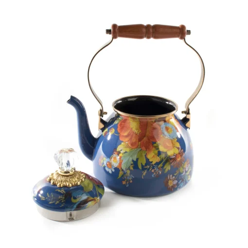 Flower Market 2 Quart Tea Kettle - Lapis
