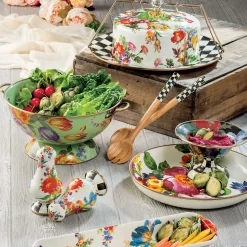 Flower Market Baguette Dish - White