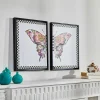 Flower Market Butterfly Wall Art - Set Of 2