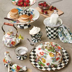Flower Market Large Compote - White
