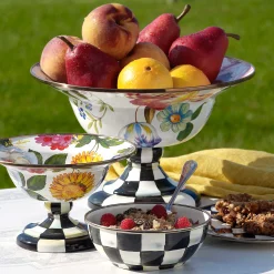 Flower Market Large Compote - White