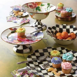 Flower Market Large Compote - White