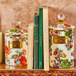 Flower Market Medium Canister - White