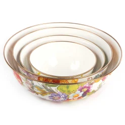 Flower Market Medium Everyday Bowl - White