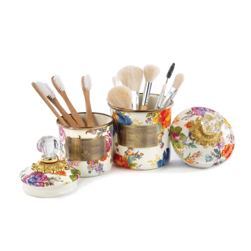Flower Market Mini Canister - White
