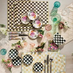 Flower Market Paper Napkins - Cocktail - Black