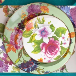 Flower Market Salad/Dessert Plate - White