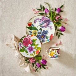 Flower Market Salad/Dessert Plate - White
