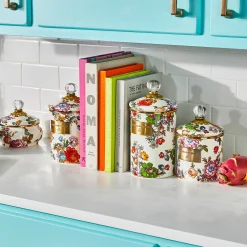 Flower Market Small Canister - White