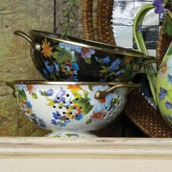Flower Market Small Colander - Black