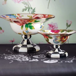 Flower Market Small Compote - White