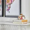 Flower Market Squashed Pot - White