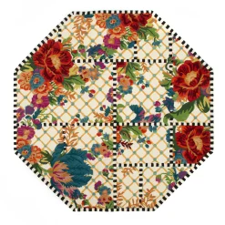 Flower Market Trellis Rug - Ivory - 6' Octagon