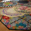 Flower Market Trellis Rug - Black - 6' Octagon