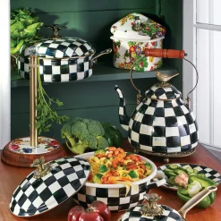 Flower Market Wood Paper Towel Holder - White