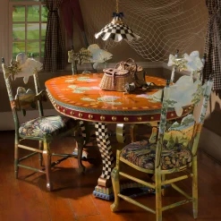 Fluted Hanging Lamp - Courtly Check