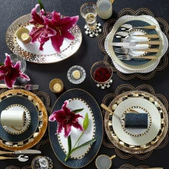 Gold Check Flatware - 5-Piece Place Setting