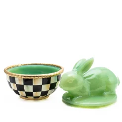 Green Rabbit Lidded Container
