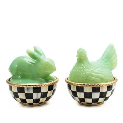 Green Rabbit Lidded Container
