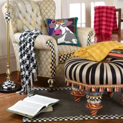 Houndstooth Throw - Black & Ivory