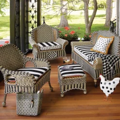 Houndstooth Throw - Black & Ivory