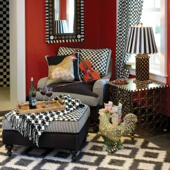 Houndstooth Throw - Black & Ivory
