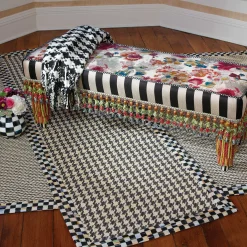 Houndstooth Throw - Black & Ivory