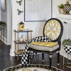 Houndstooth Throw - Black & Ivory