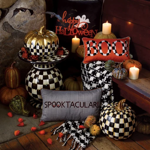 Houndstooth Throw - Black & Ivory