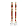 Jester Dinner Candles - Red, Green, & Gold - Set Of 2
