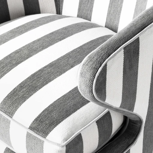 Marquee Accent Chair - Chenille Grey Stripe