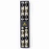 Marquee Dinner Candles - Black & Grey - Set Of 2