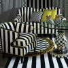 Marquee Loveseat - Chenille Black Stripe