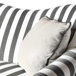 Marquee Loveseat - Chenille Grey Stripe