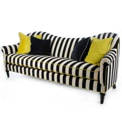 Marquee Sofa - Chenille Black Stripe