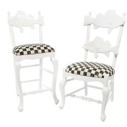 Outdoor Fish Chair - Courtly Check